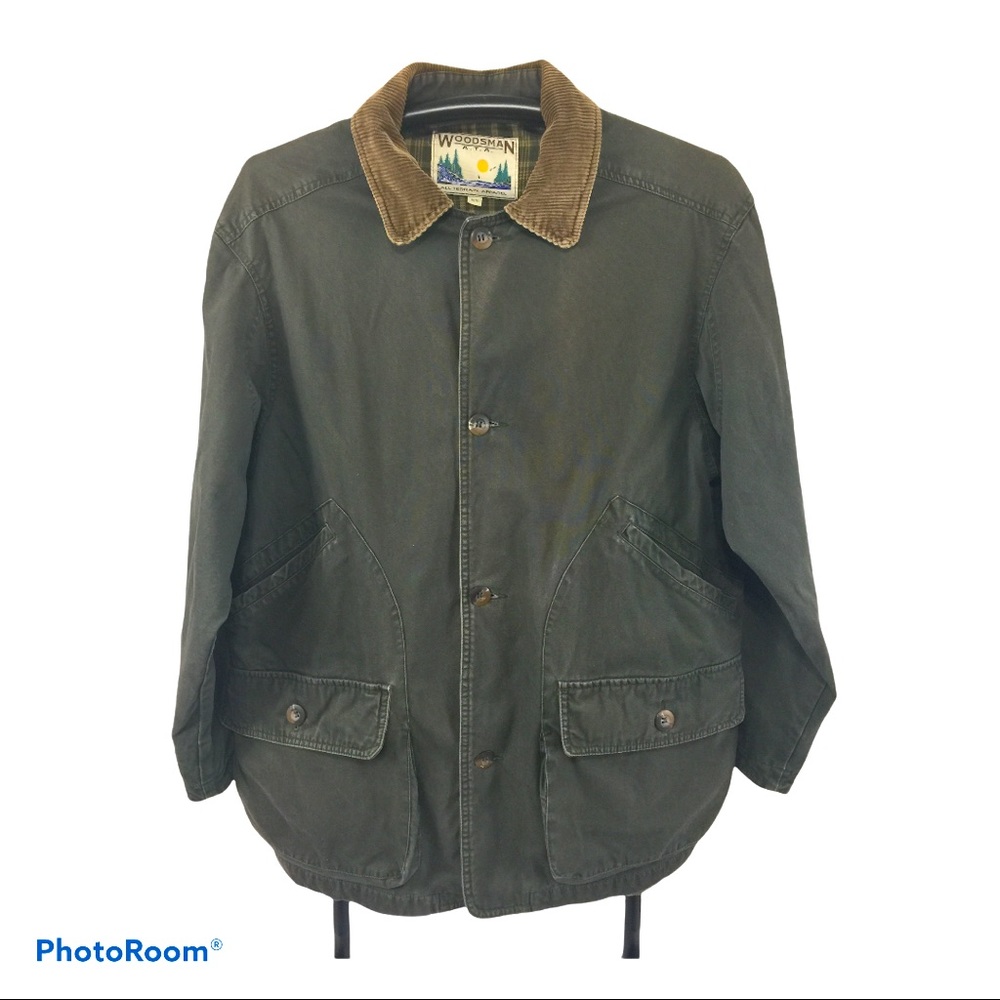 Men’s Army Green Field Coat Jacket Size M